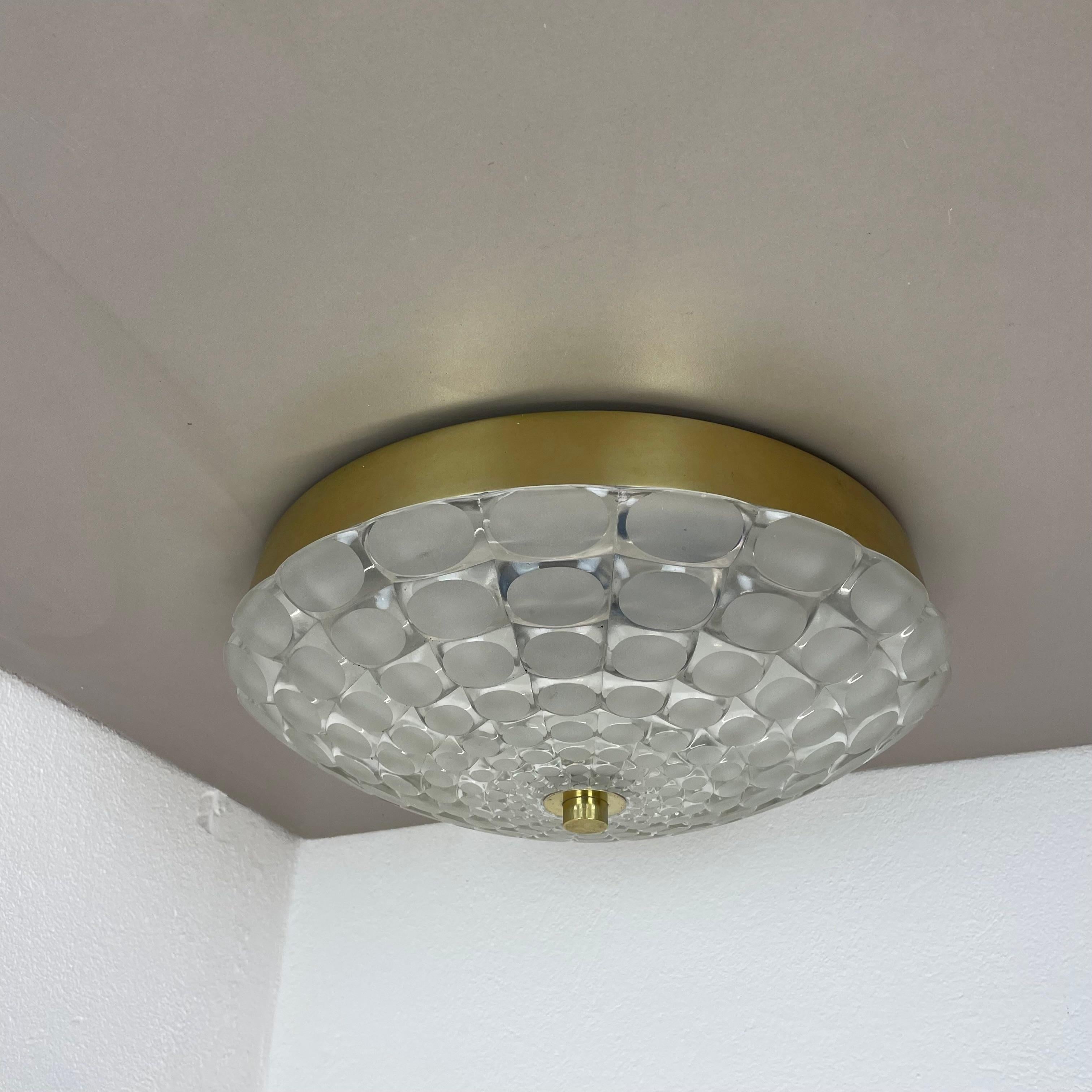 Glass Flushmount Wall Light  PEILL and PUTZLER Lights attrib., Germany, 1970s For Sale 4
