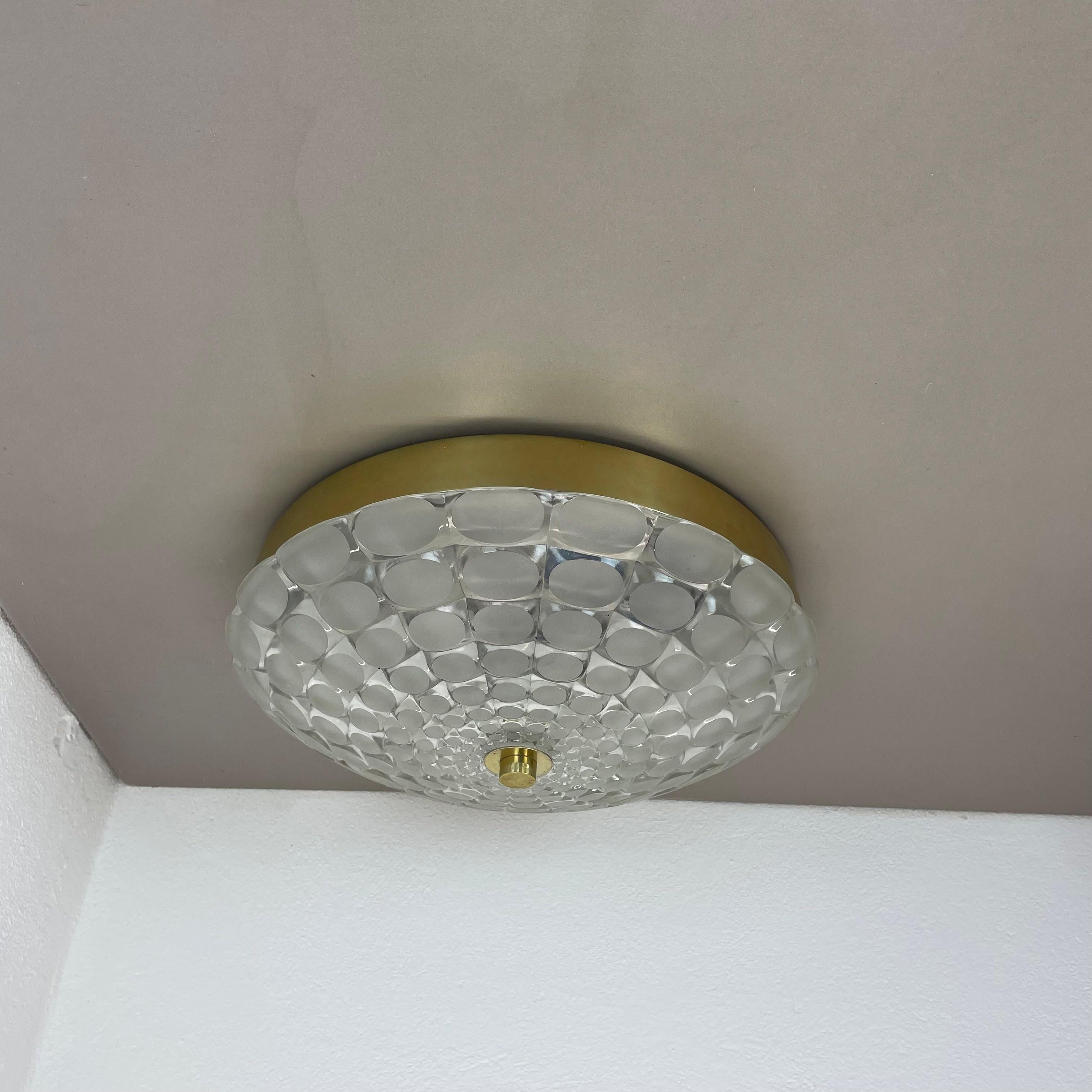 Glass Flushmount Wall Light  PEILL and PUTZLER Lights attrib., Germany, 1970s For Sale 5