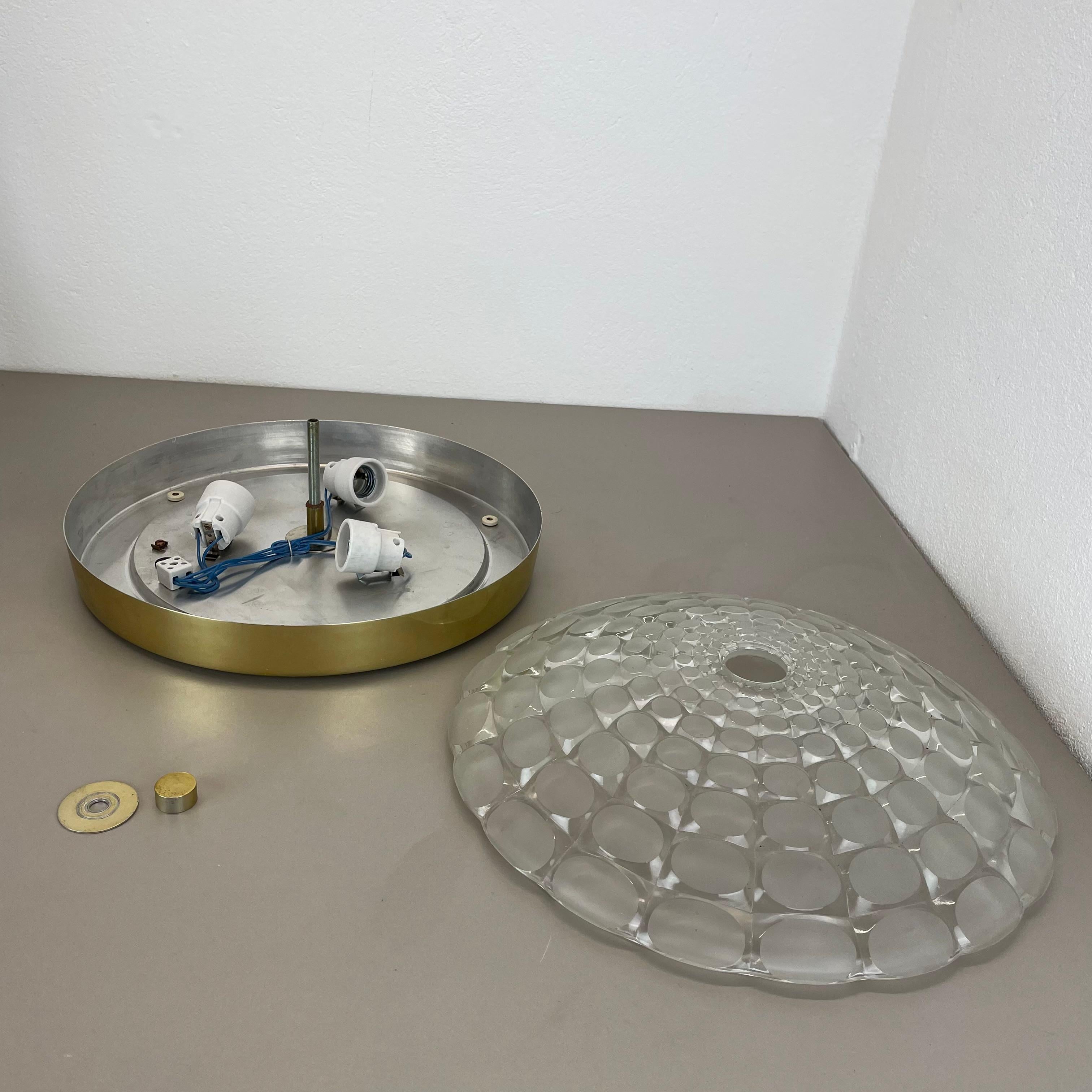 Glass Flushmount Wall Light  PEILL and PUTZLER Lights attrib., Germany, 1970s For Sale 6