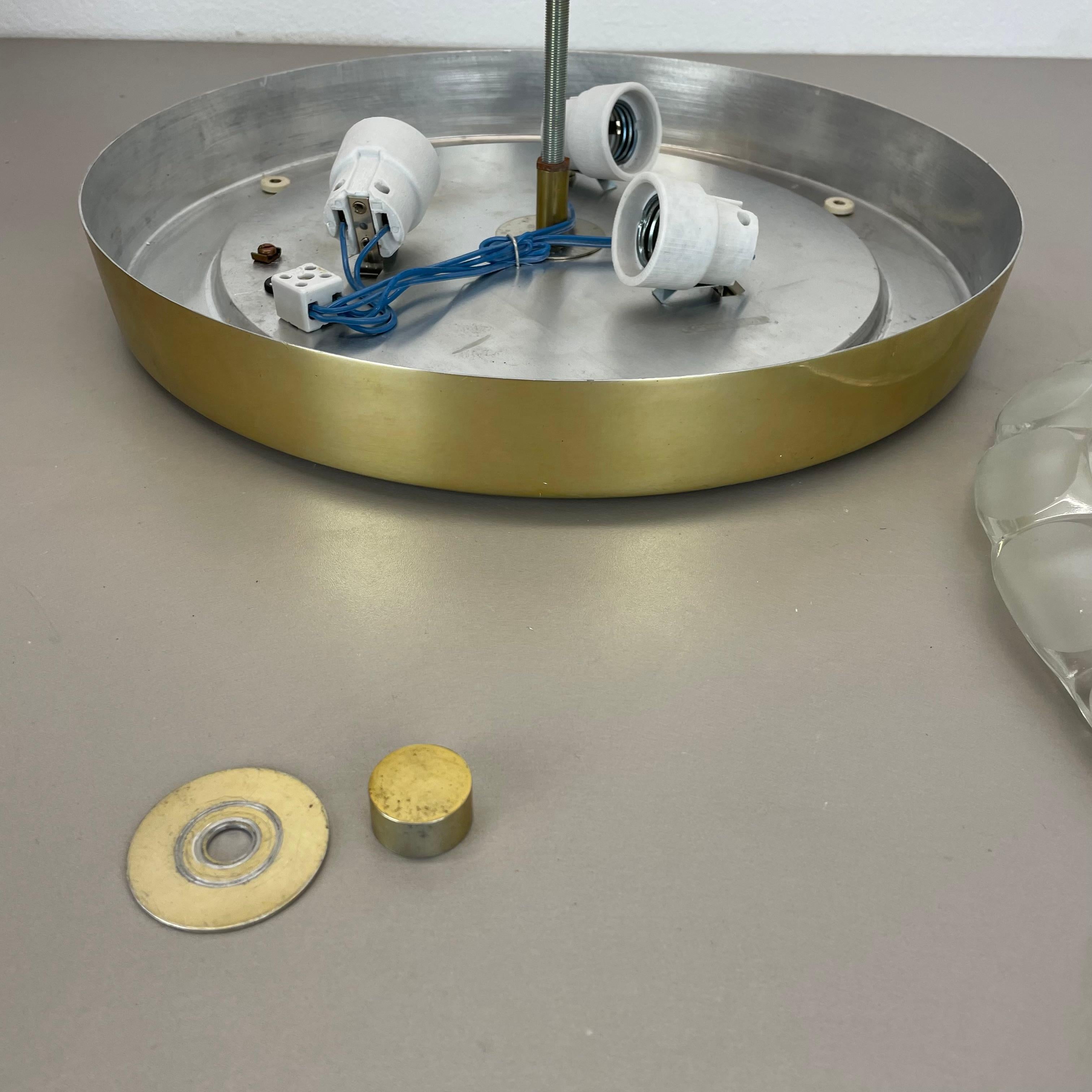 Glass Flushmount Wall Light  PEILL and PUTZLER Lights attrib., Germany, 1970s For Sale 7