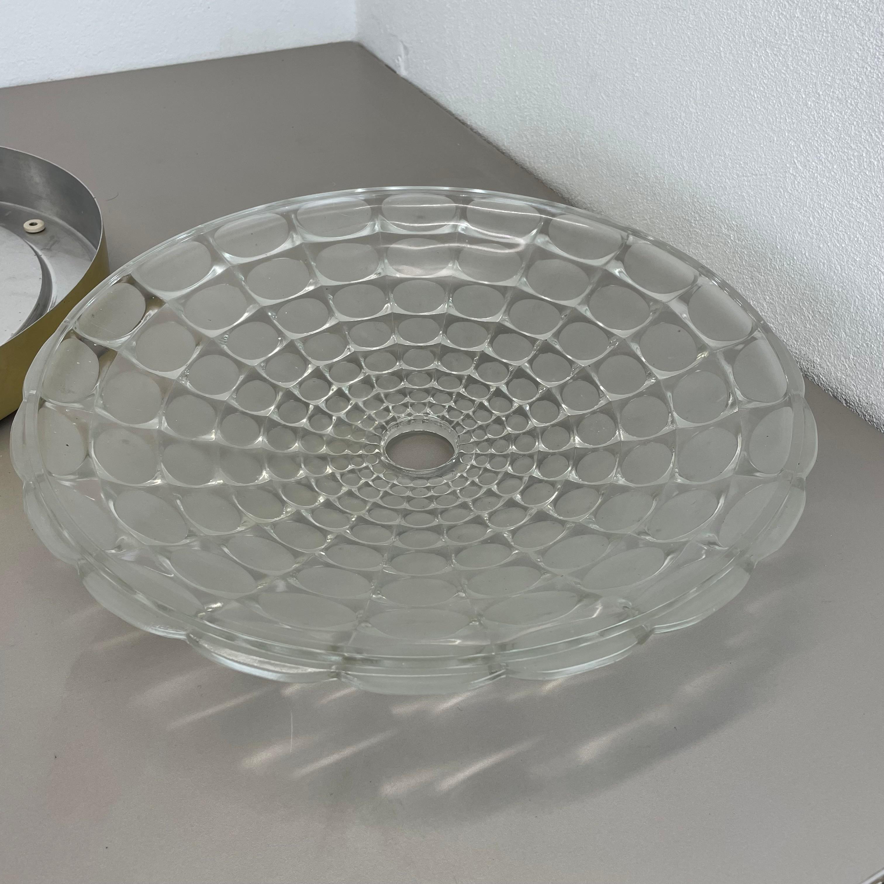 Glass Flushmount Wall Light  PEILL and PUTZLER Lights attrib., Germany, 1970s For Sale 13