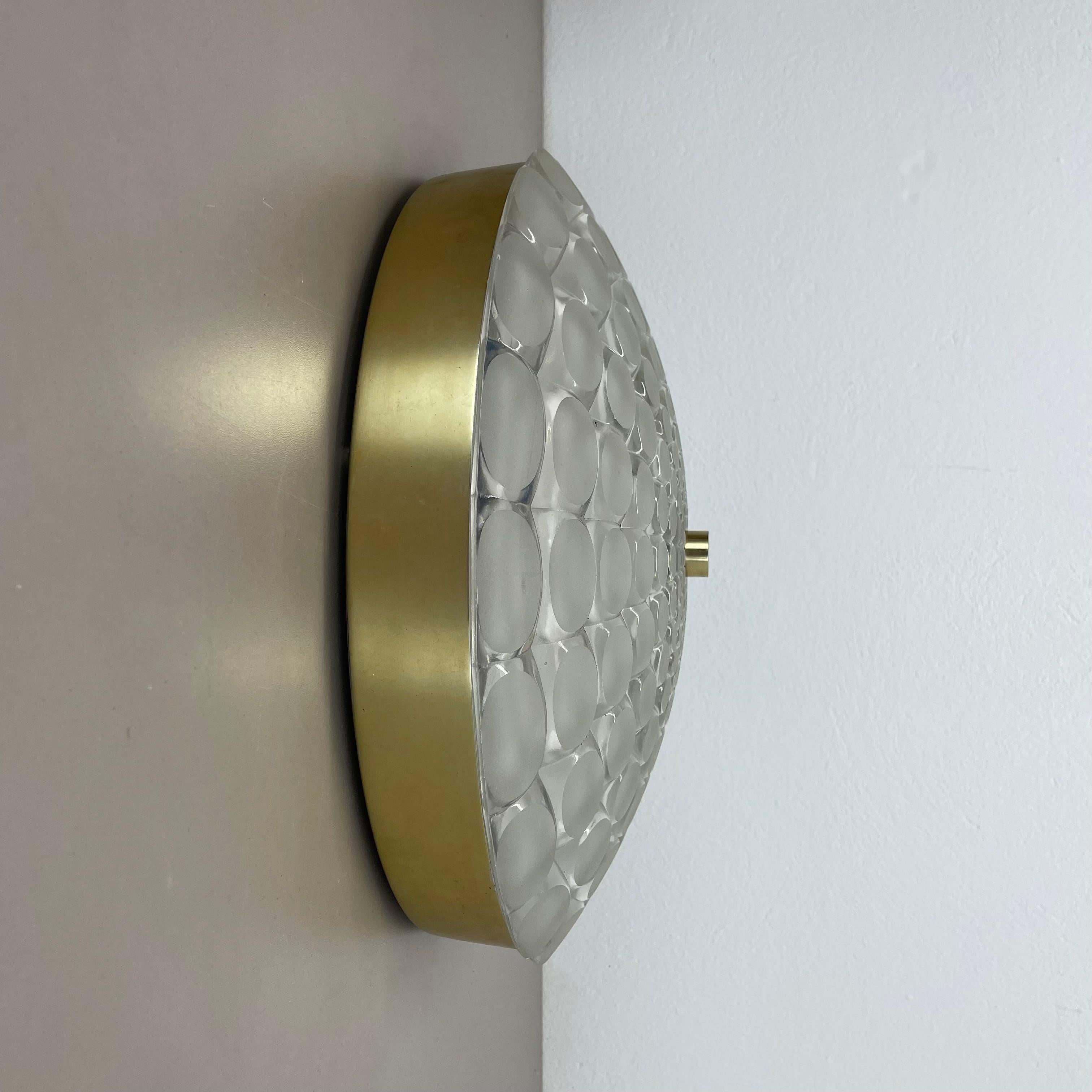 Glass Flushmount Wall Light  PEILL and PUTZLER Lights attrib., Germany, 1970s For Sale 2