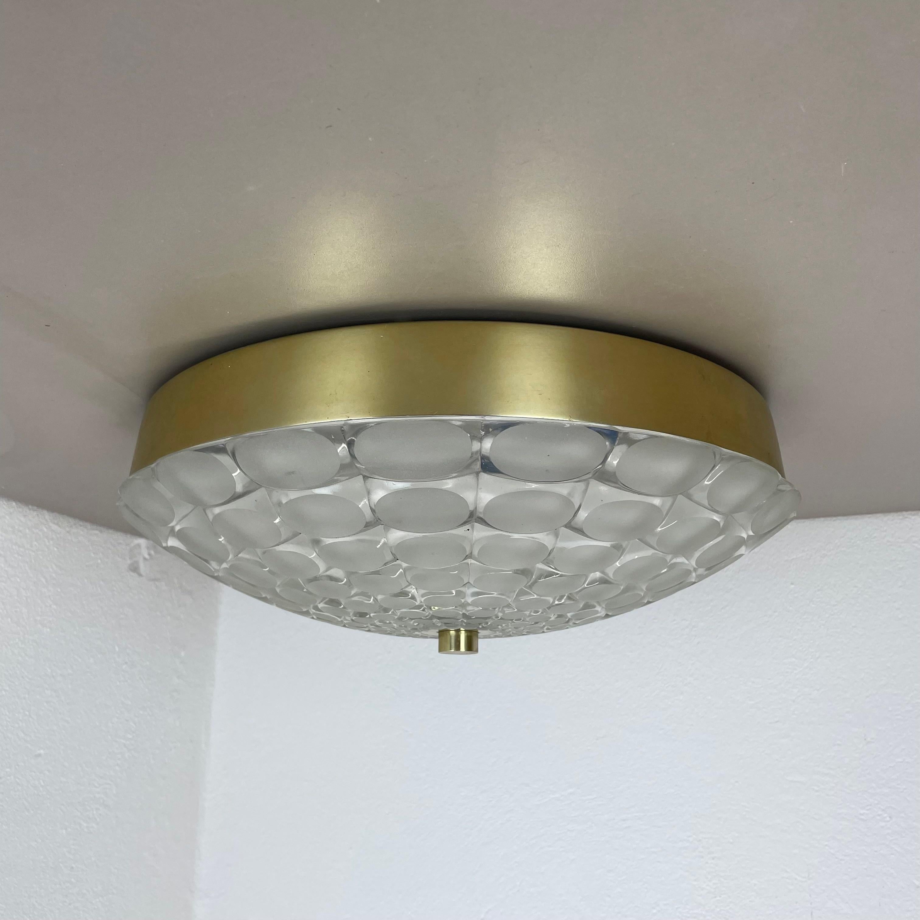 Glass Flushmount Wall Light  PEILL and PUTZLER Lights attrib., Germany, 1970s For Sale 3
