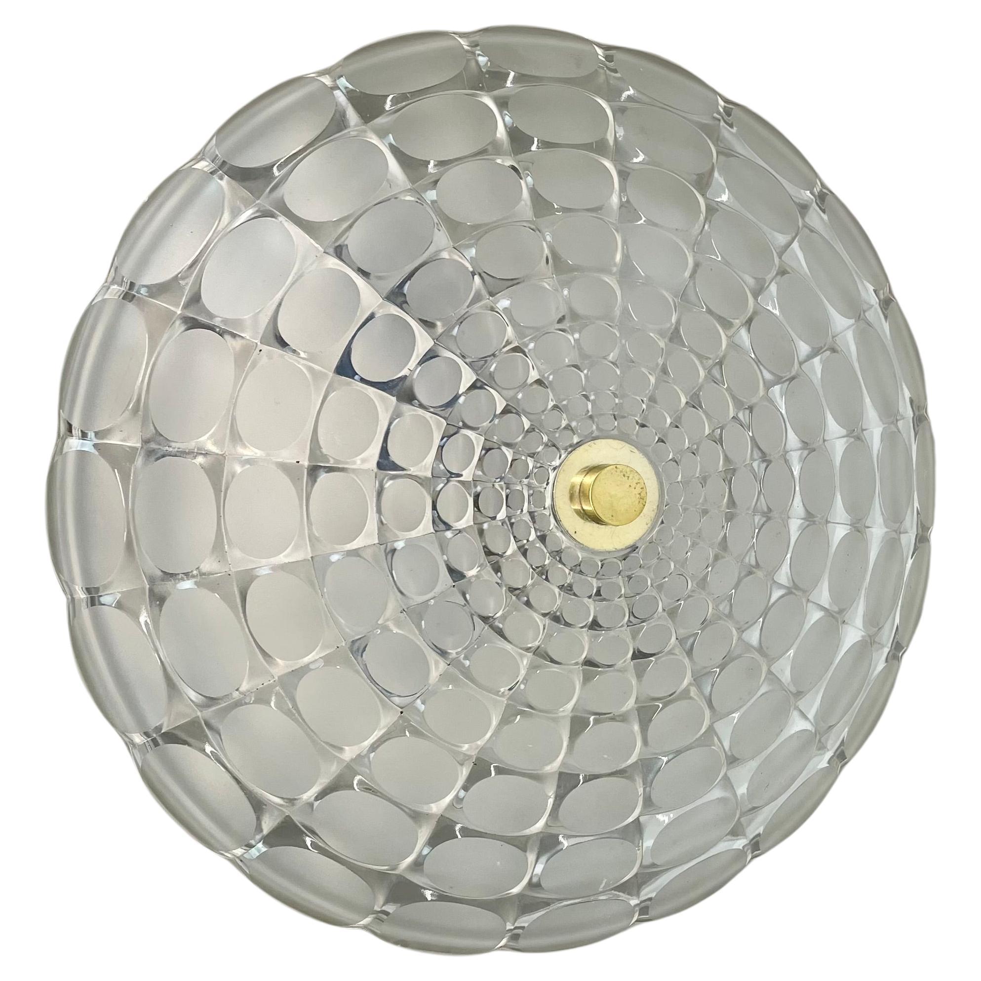 Glass Flushmount Wall Light  PEILL and PUTZLER Lights attrib., Germany, 1970s