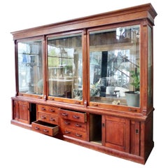 Glass Front Mercantile Display Case, circa 1900