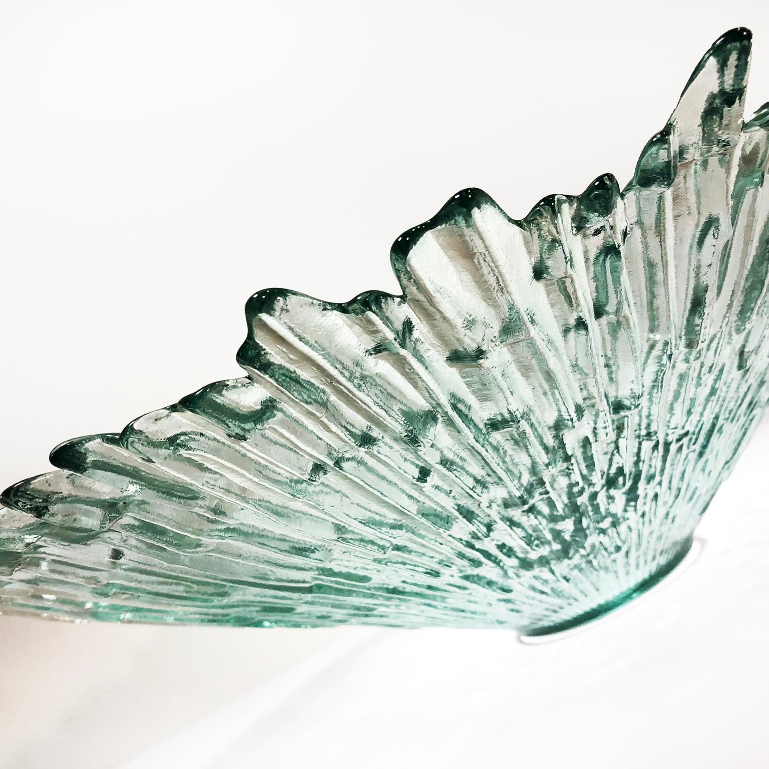 Mid-Century Modern Glass Fruit Platter