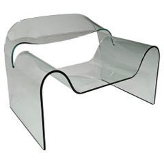 Chaise "Ghost" en verre par Cini Boeri pour FIAM Italie, années 1980