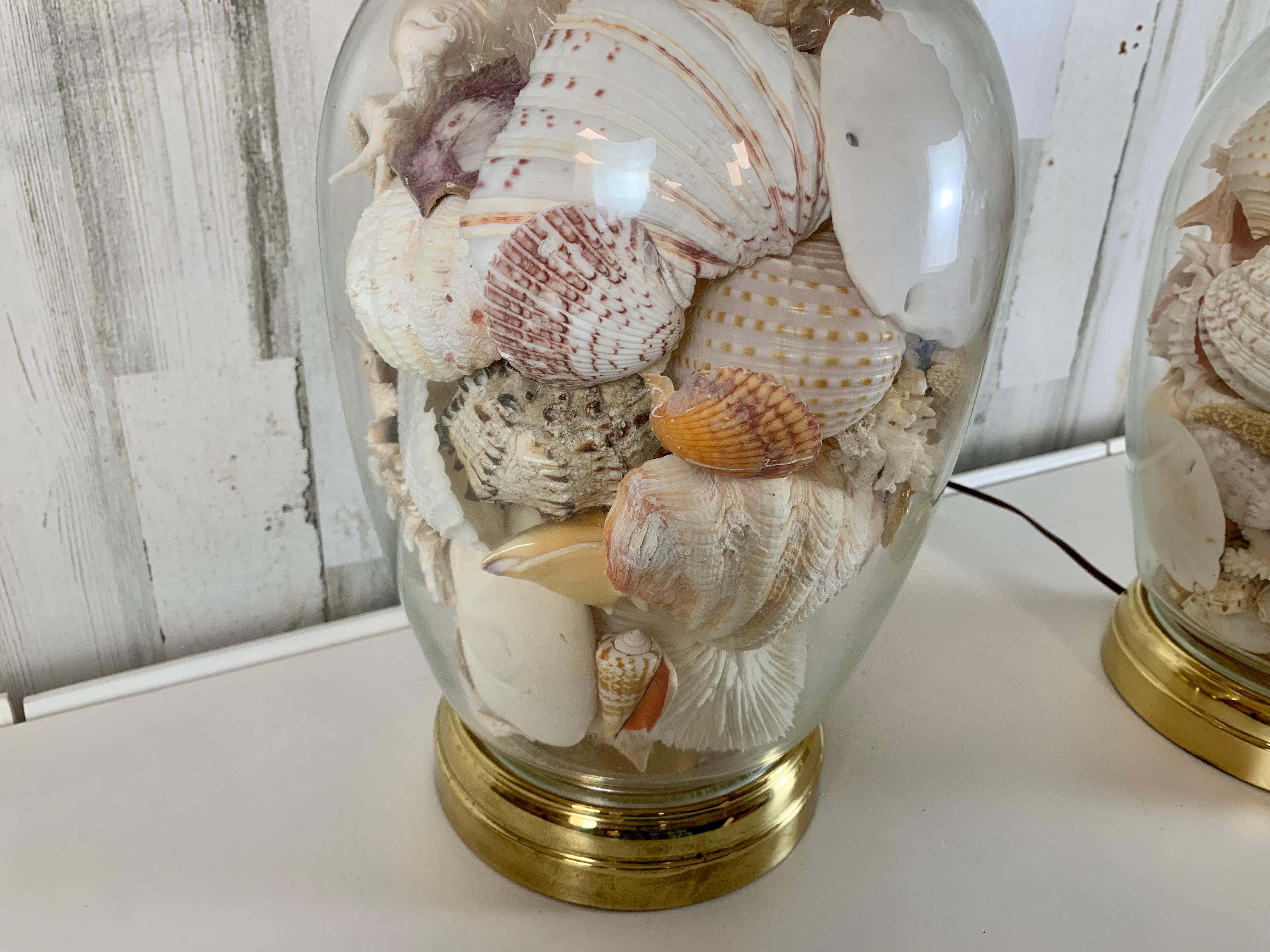 Glas Ingwer JAR Muschel gefüllt Tischlampen im Angebot 3