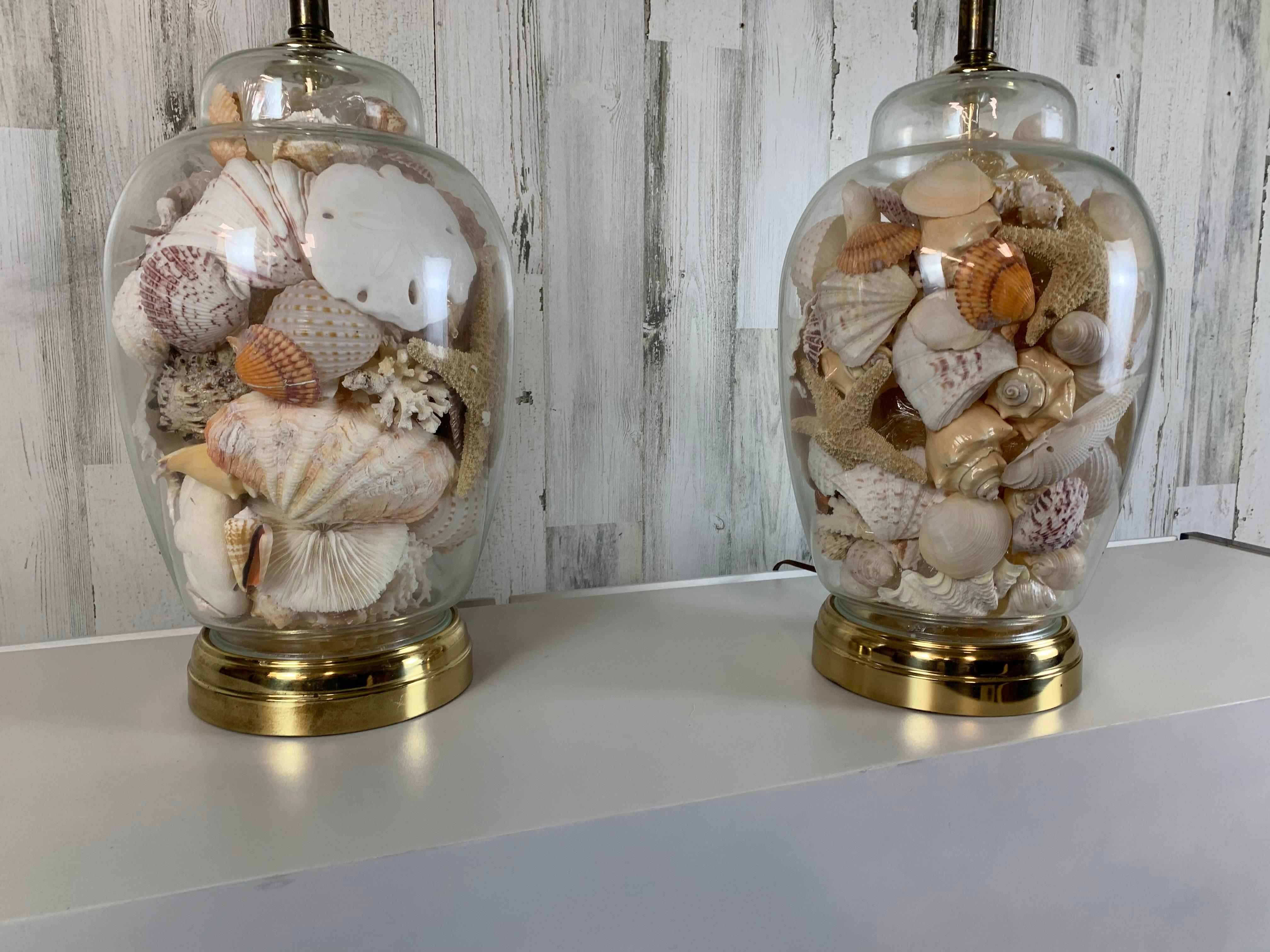 Glas Ingwer JAR Muschel gefüllt Tischlampen im Angebot 8