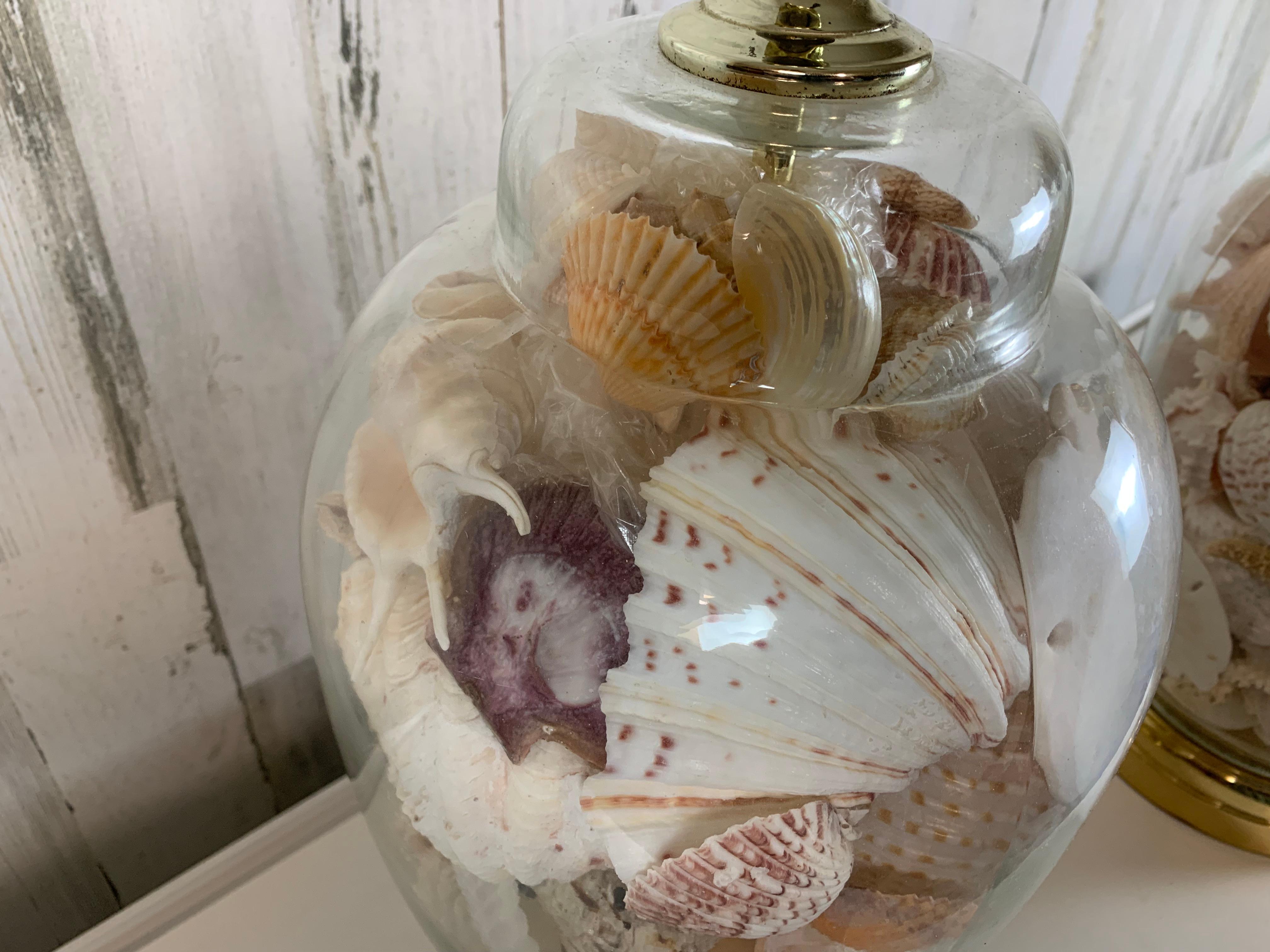 Glas Ingwer JAR Muschel gefüllt Tischlampen im Angebot 2