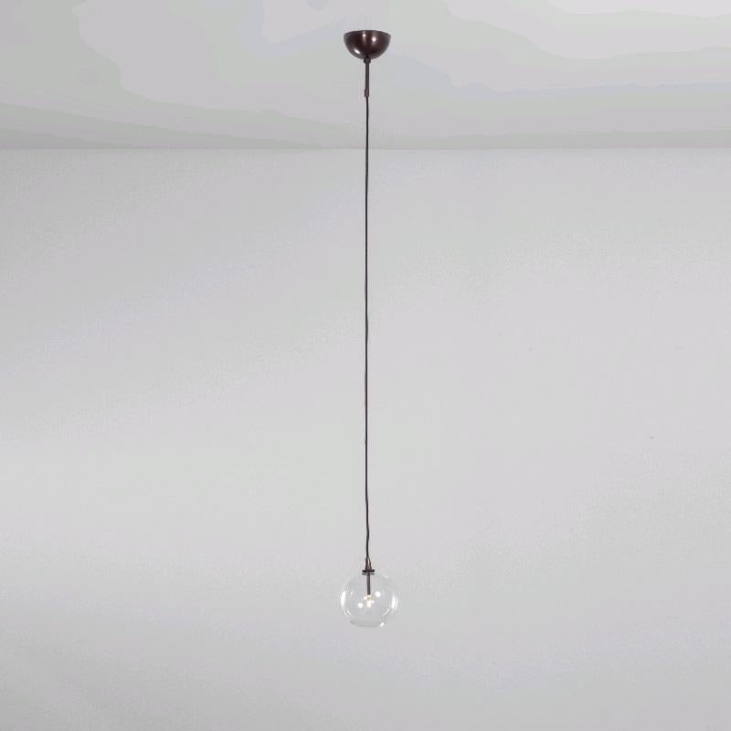 Polish Glass Globe 15 Pendant Light by Schwung For Sale