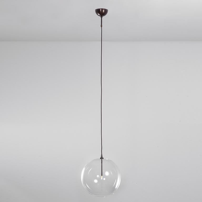 Glass Globe 25 Pendant Light by Schwung In New Condition For Sale In Geneve, CH