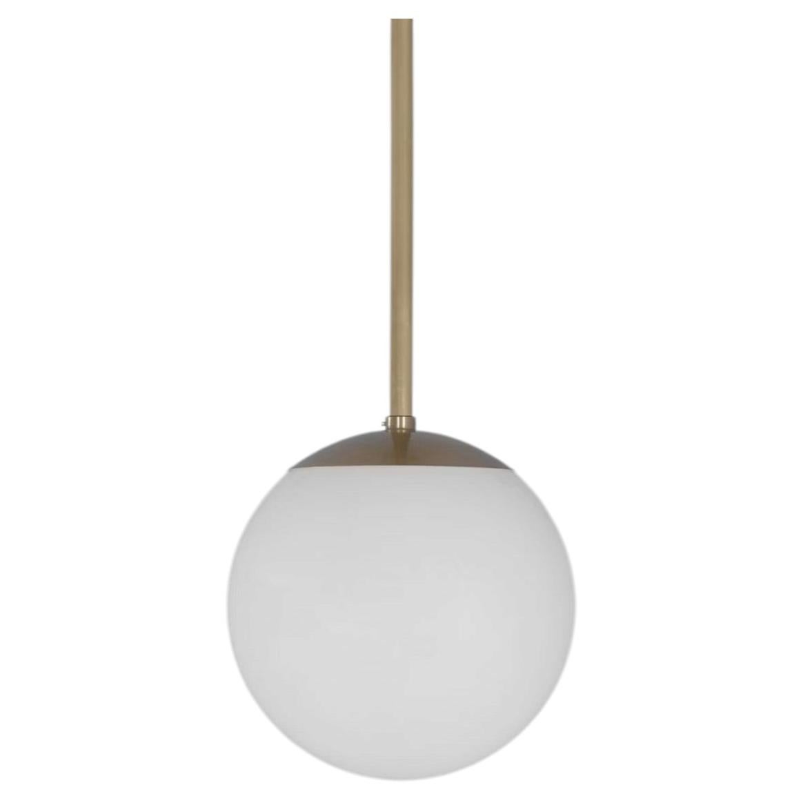 Glass Globe Opal 20 Pendant Light by Schwung For Sale