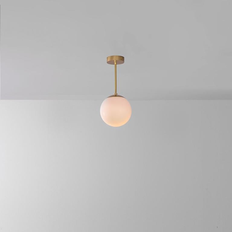 Glass Globe Opal 40 Pendant Light by Schwung In New Condition For Sale In Geneve, CH