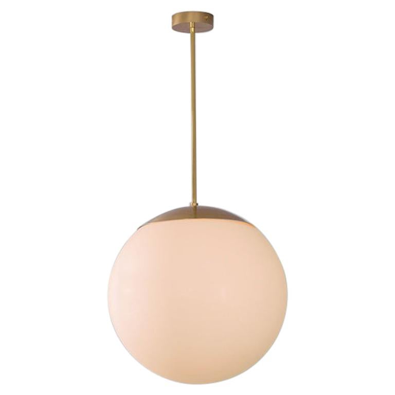 Glass Globe Opal 50 Pendant Light by Schwung For Sale