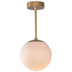 Glass Globe Opal Pendant Light by Schwung