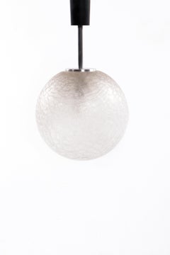 Glass Globe Pendant Lamp by Doria Leuchten, 1970s