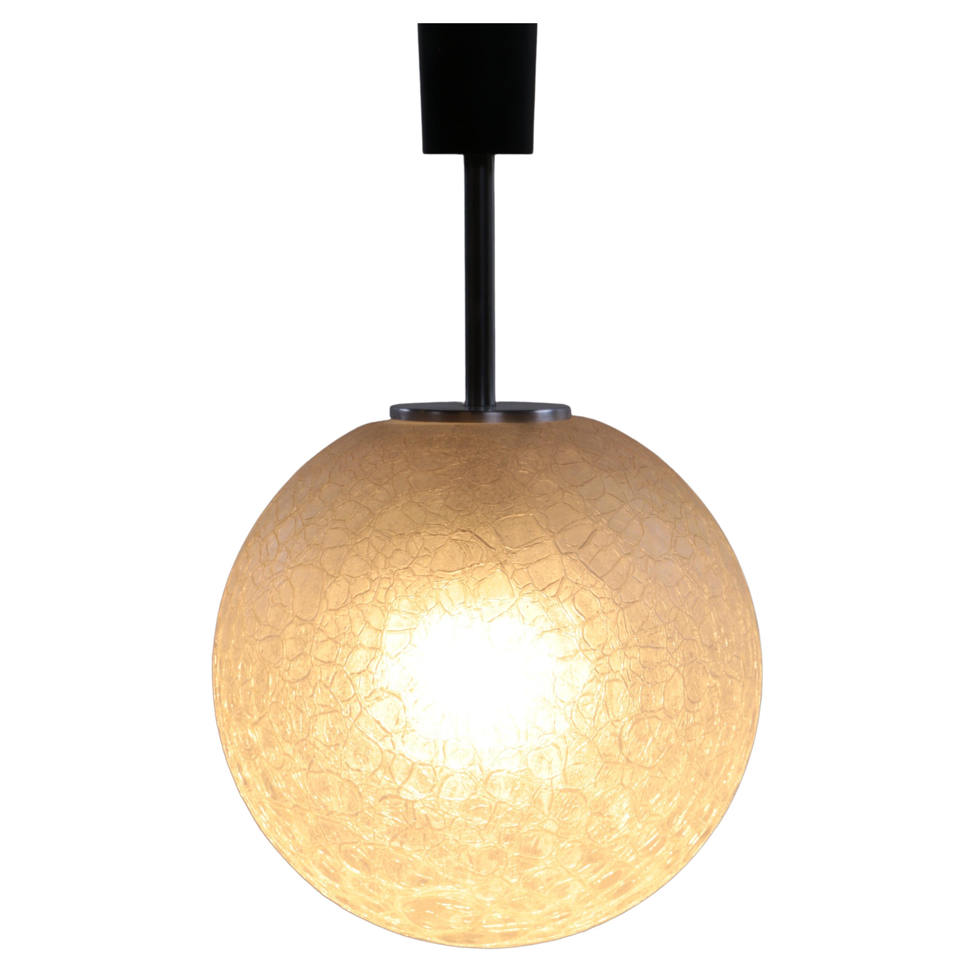 Lampe à suspension globe en verre de Doria Leuchten, 1970