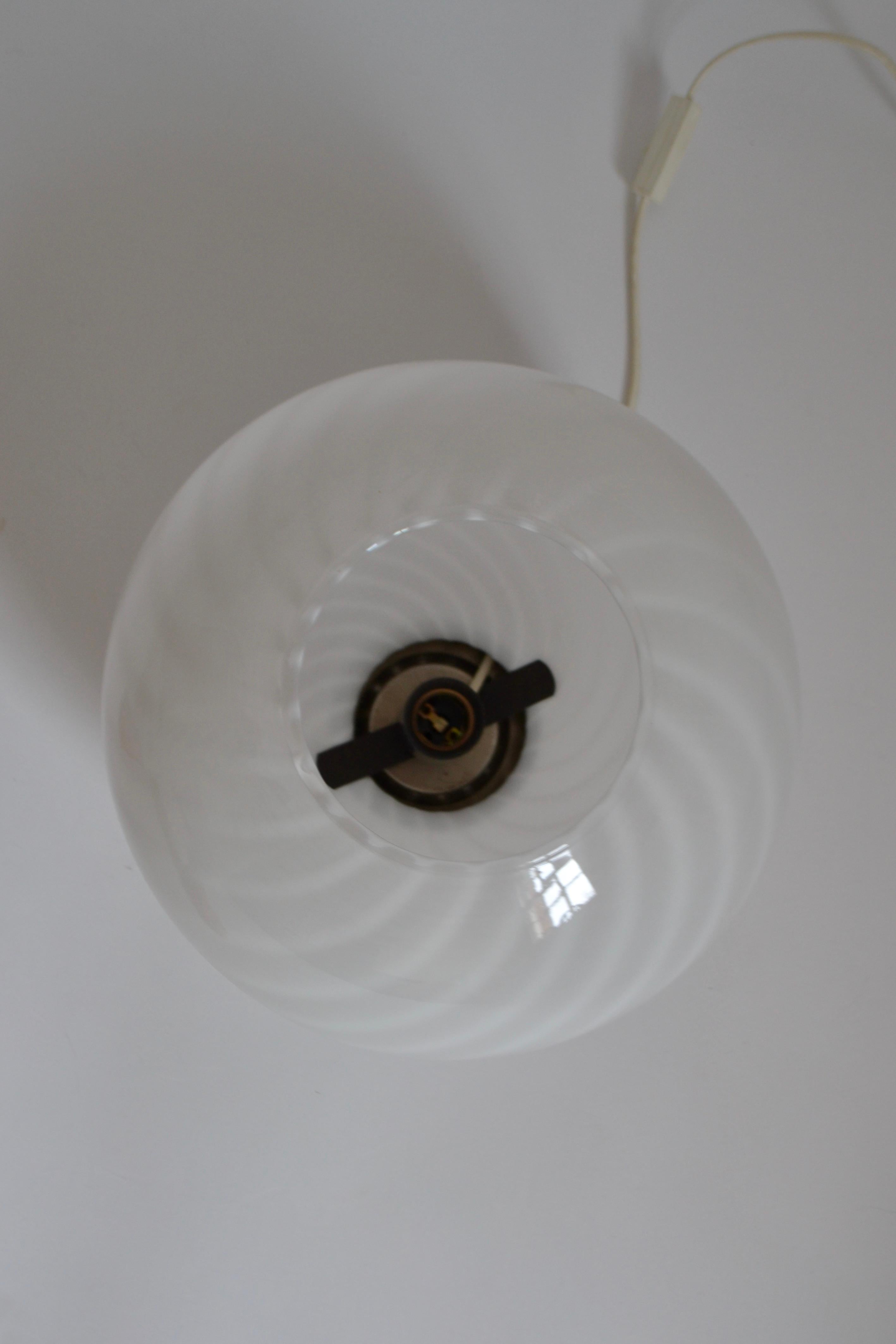 Mid-20th Century Glass Globe Swirl Murano Table Lamp, Italian, 1960s