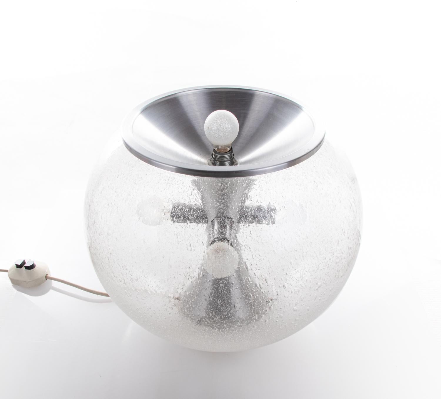Aluminium Lampe de bureau globe en verre de Max Bill pour Temde, Suisse, années 1960 en vente
