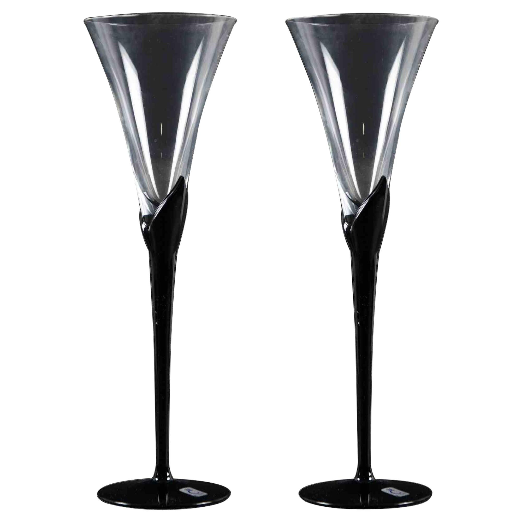 Glass Goblets by Christinenhutte, Germany, Half of 20th Century