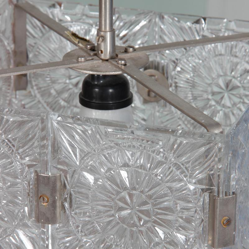 Lampada a sospensione in vetro di Kamenicky Senov, anni '70 In condizioni buone in vendita a MONTESSON, FR