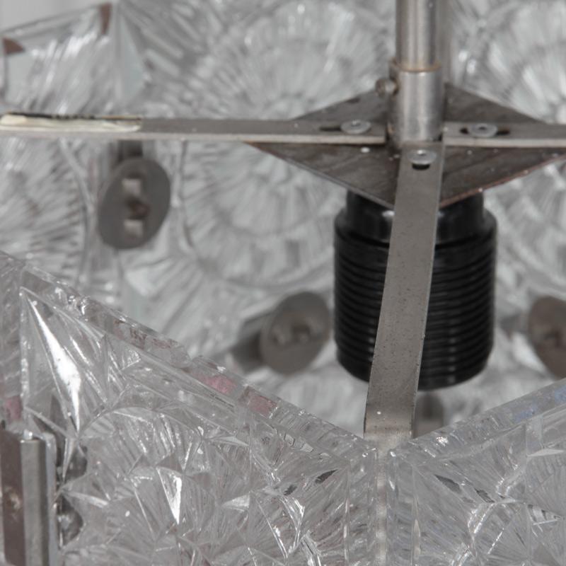 Lámpara colgante de cristal de Kamenicky Senov, años 70 en Bueno estado para la venta en MONTESSON, FR