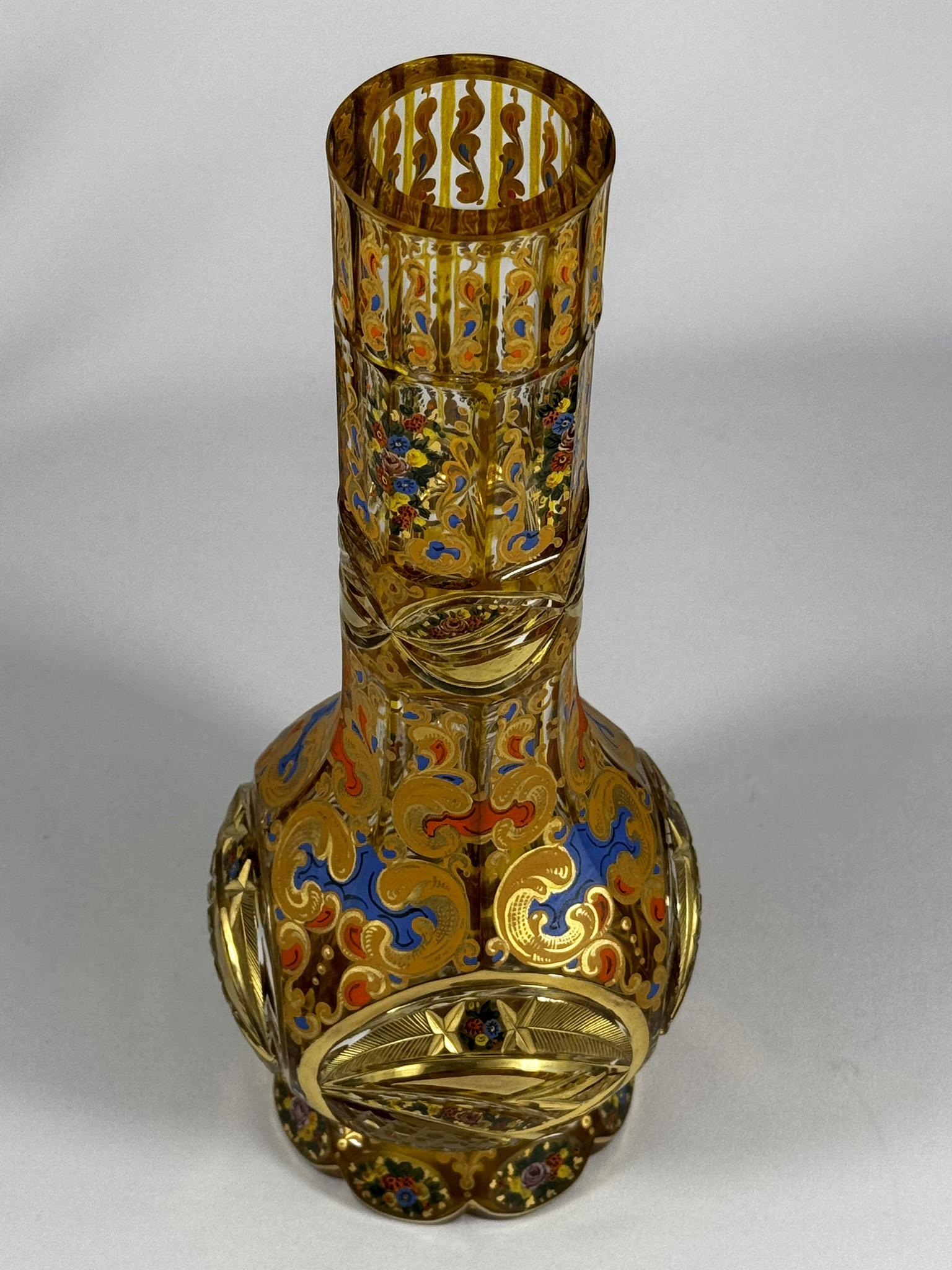 Glass Hookah Base in the Historical style of the 20th century Bohemian Glass 6
