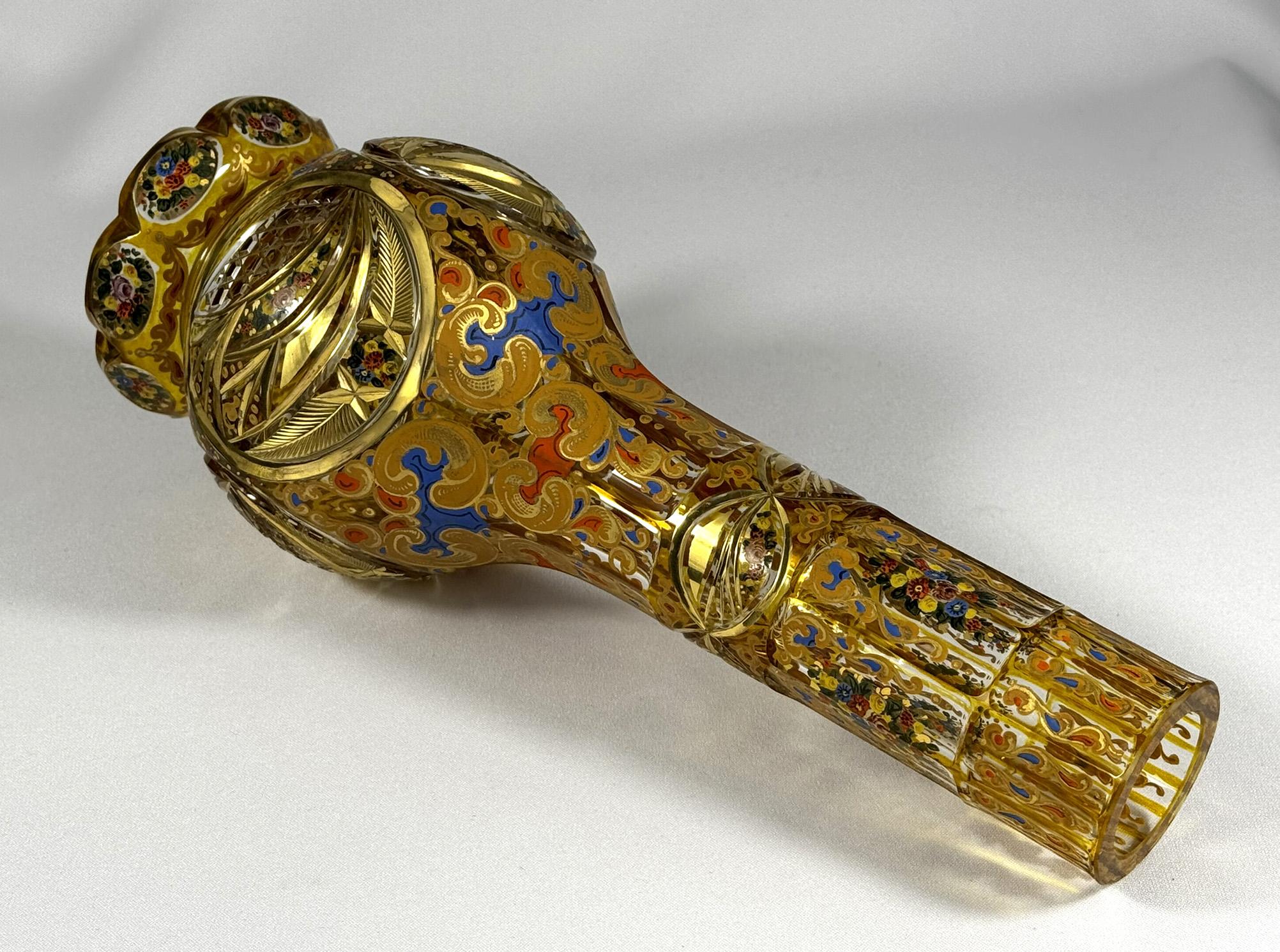 Glass Hookah Base in the Historical style of the 20th century Bohemian Glass 8