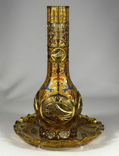 Glass Hookah Base in the Historical style of the 20th century Bohemian Glass