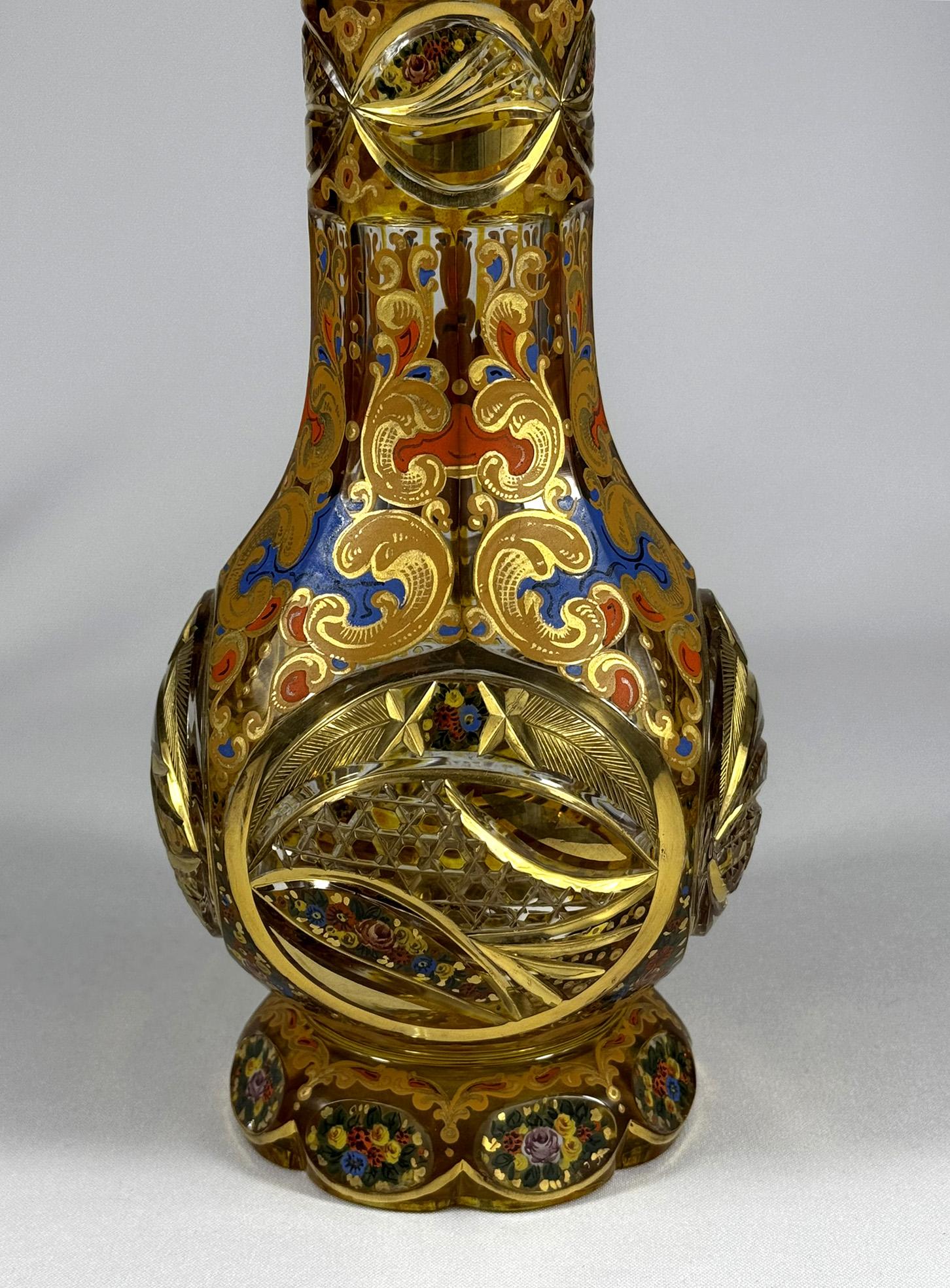 20th Century Glass Hookah Base in the Historical style of the 20th century Bohemian Glass