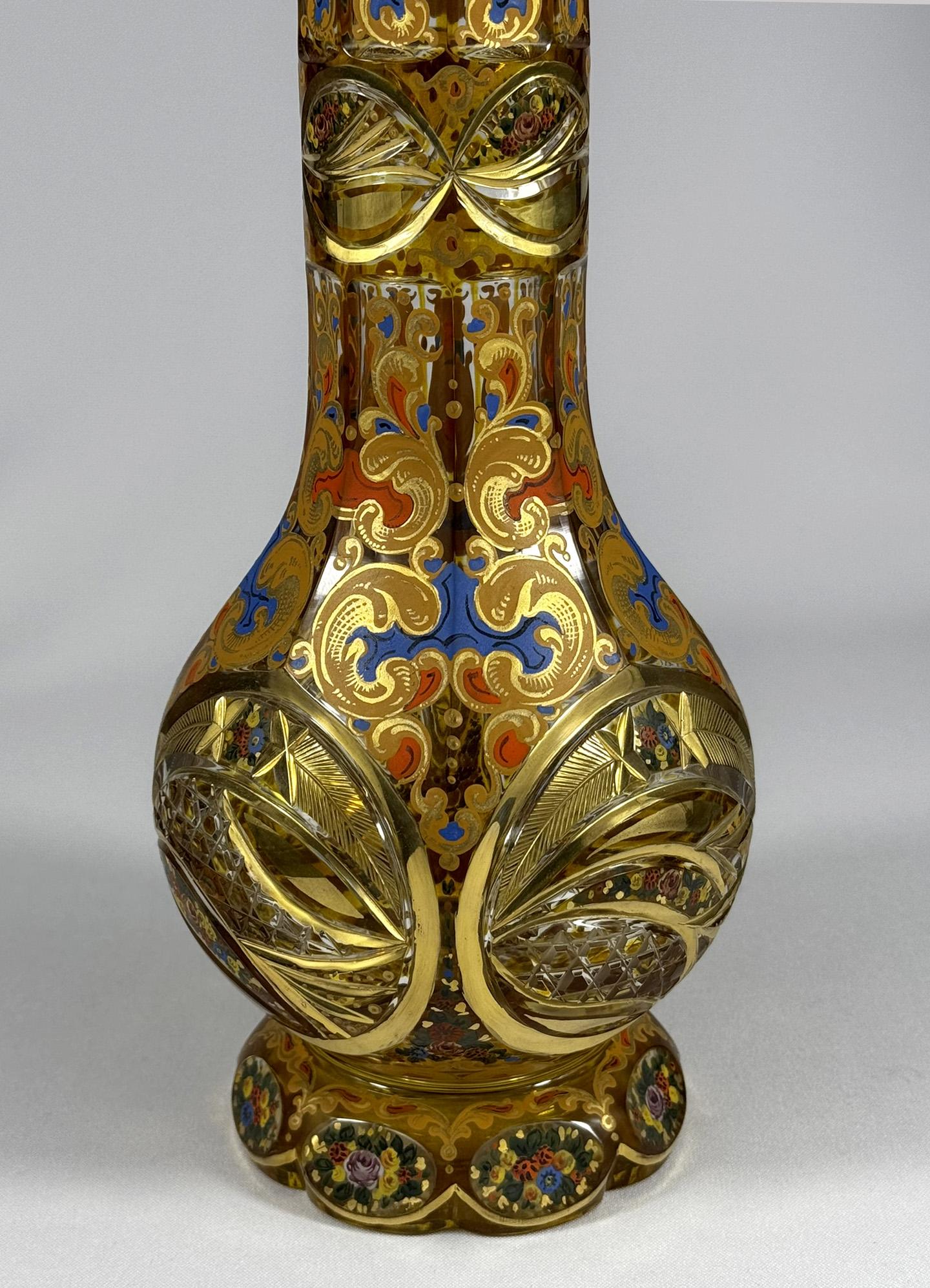 Glass Hookah Base in the Historical style of the 20th century Bohemian Glass 1