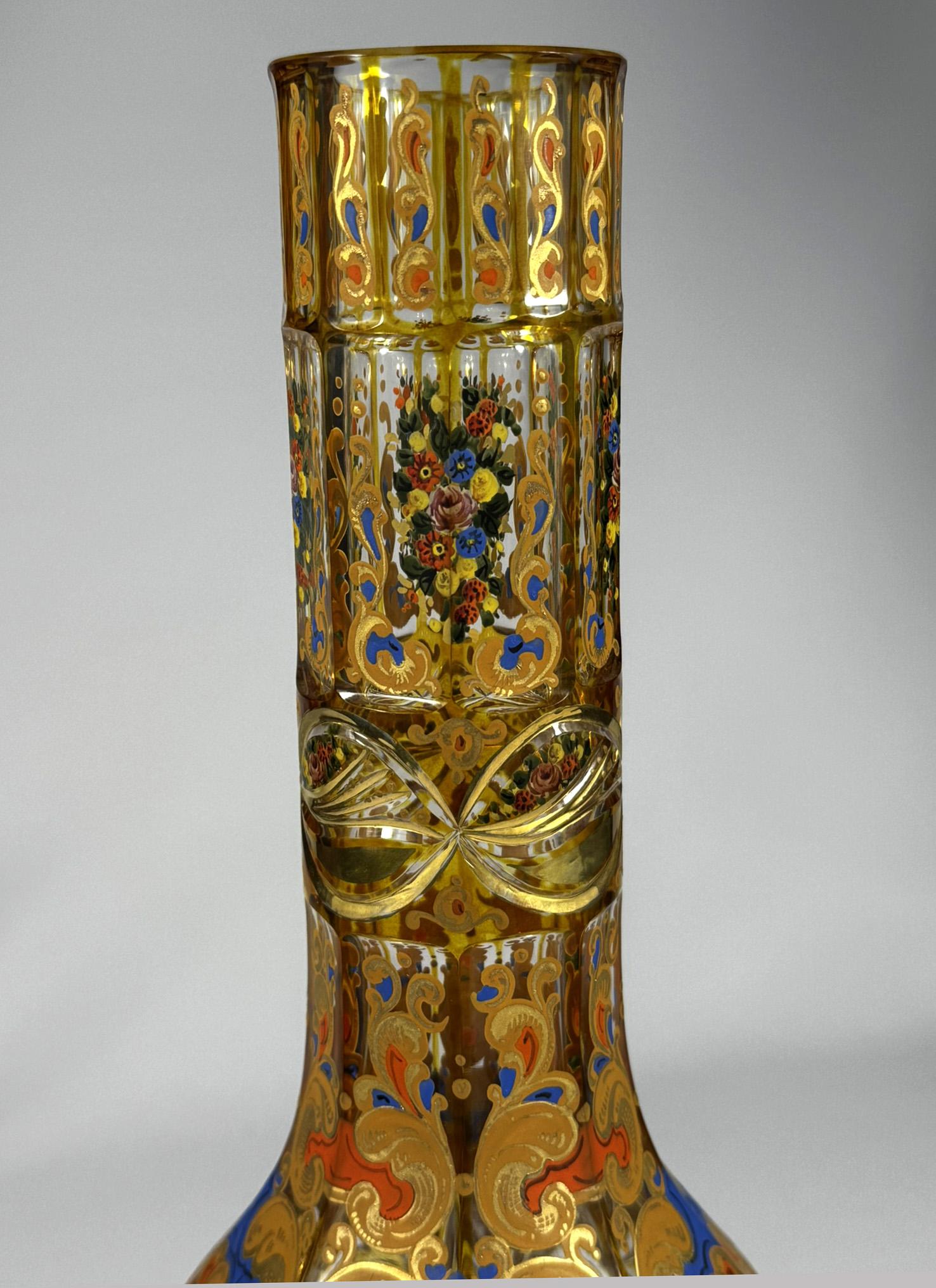 Glass Hookah Base in the Historical style of the 20th century Bohemian Glass 3