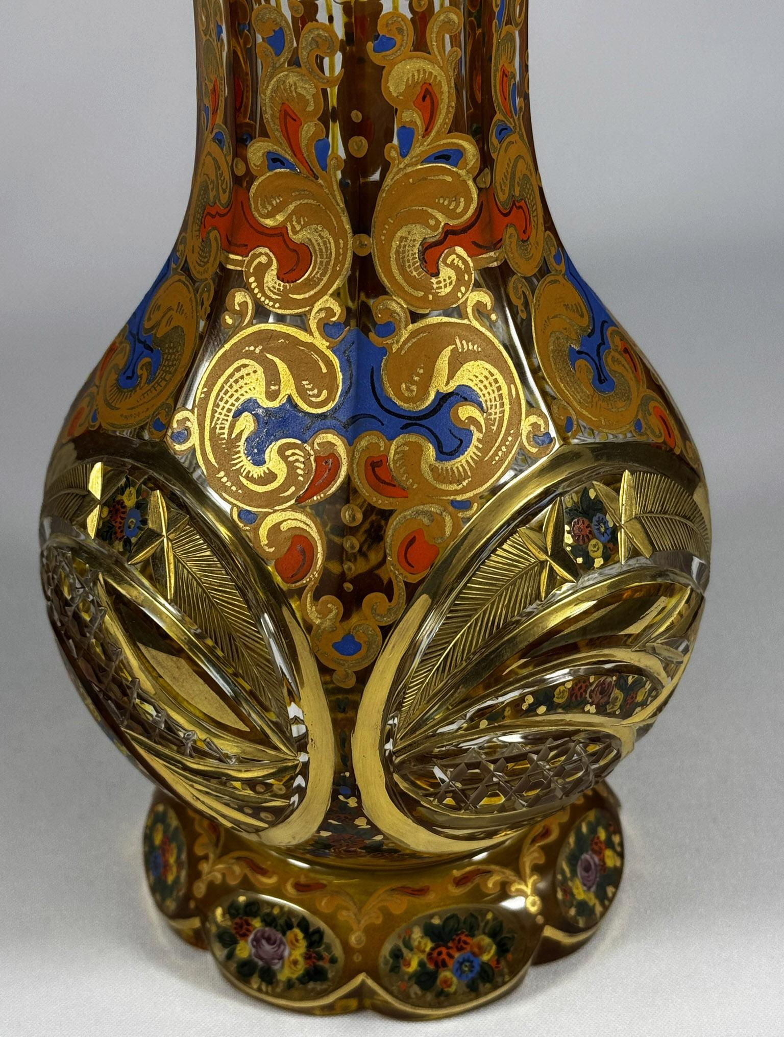 Base de Hookah dans le style historique du verre de Bohème du 20e siècle en vente 2
