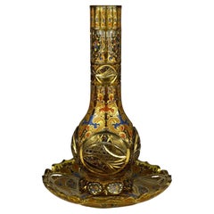 Vintage Glass Hookah Base in the Historical style of the 20th century Bohemian Glass
