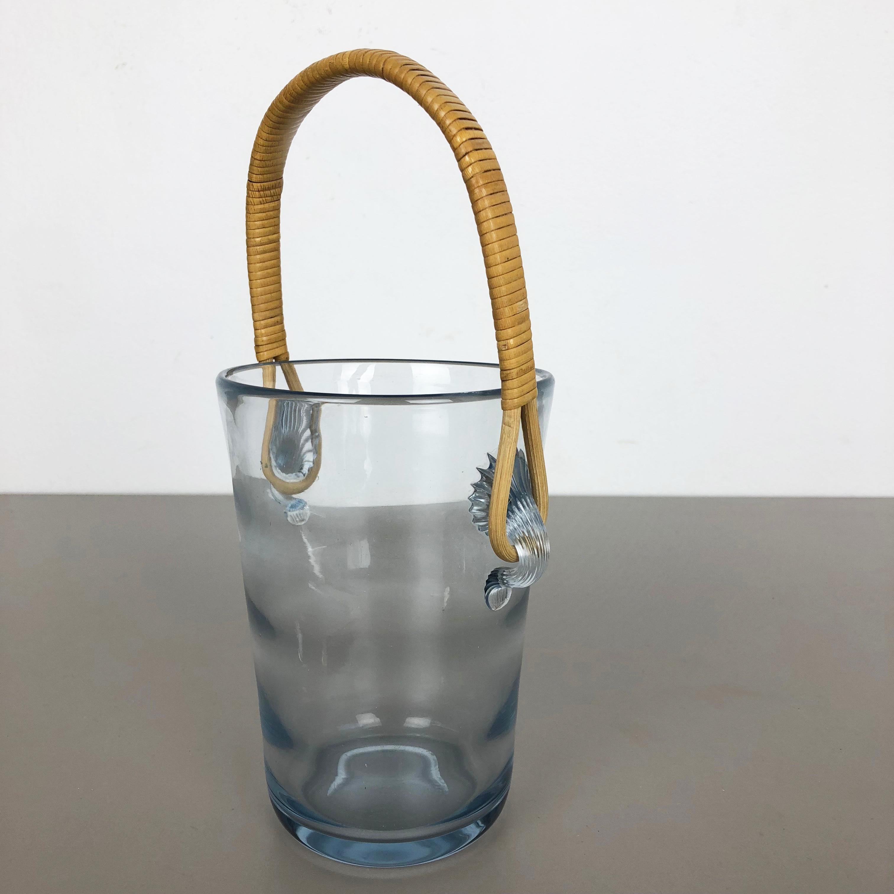 Glass Ice Bucket Cooler Element by Per Lutken for Holmegaard, Denmark, 1961 6