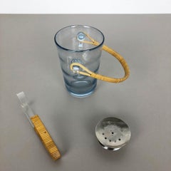 Glass Ice Bucket Cooler Element by Per Lutken for Holmegaard, Denmark, 1961