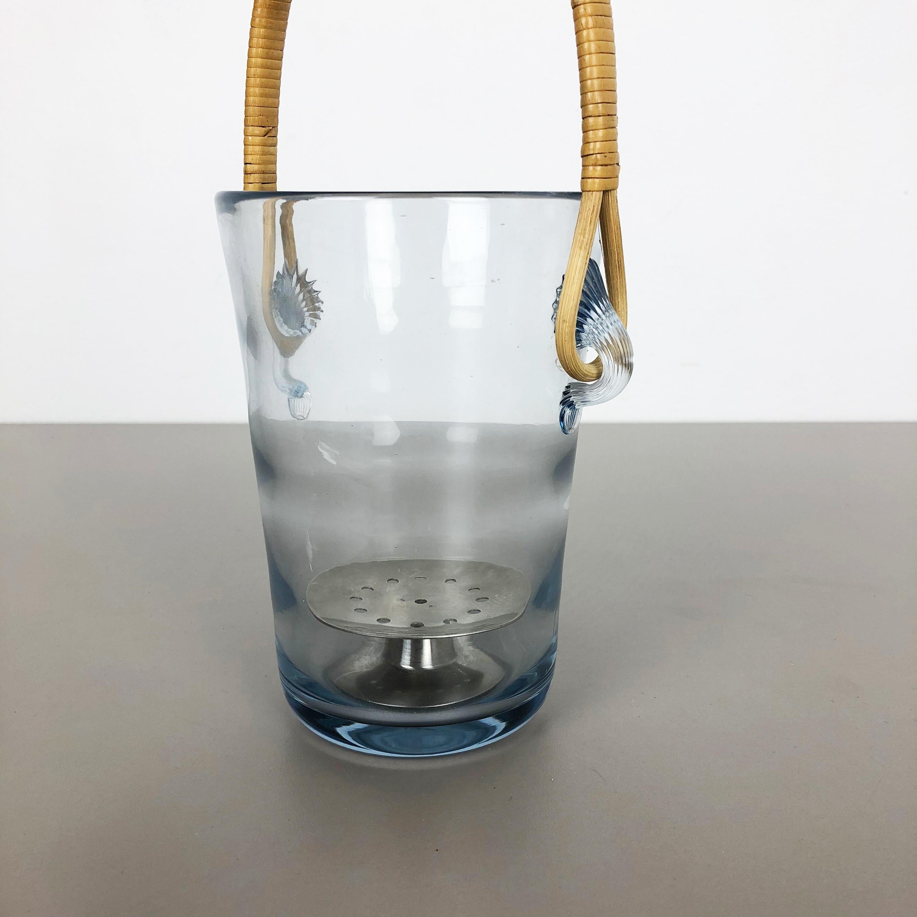 Glass Ice Bucket Cooler Element by Per Lutken for Holmegaard, Denmark, 1961 3