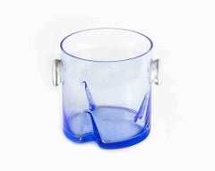 Glass Ice Bucket, Original Decorative Object, 1970s