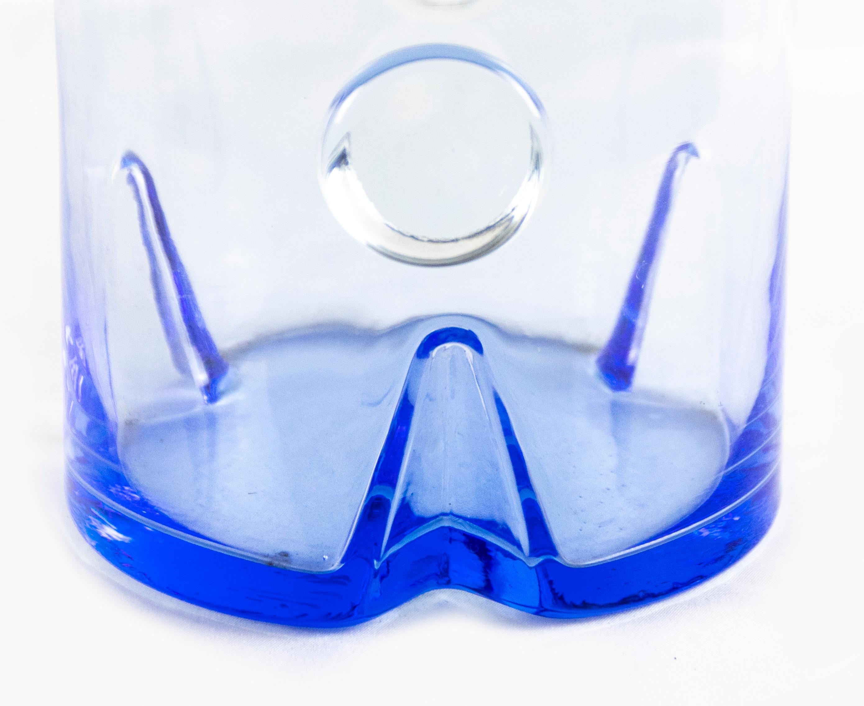 Glass Ice Bucket, Original Decorative Object, 1970s In Good Condition For Sale In Roma, IT