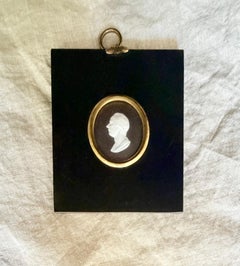 Glass Intaglio of William Pitt in Original Frame by James Tassie
