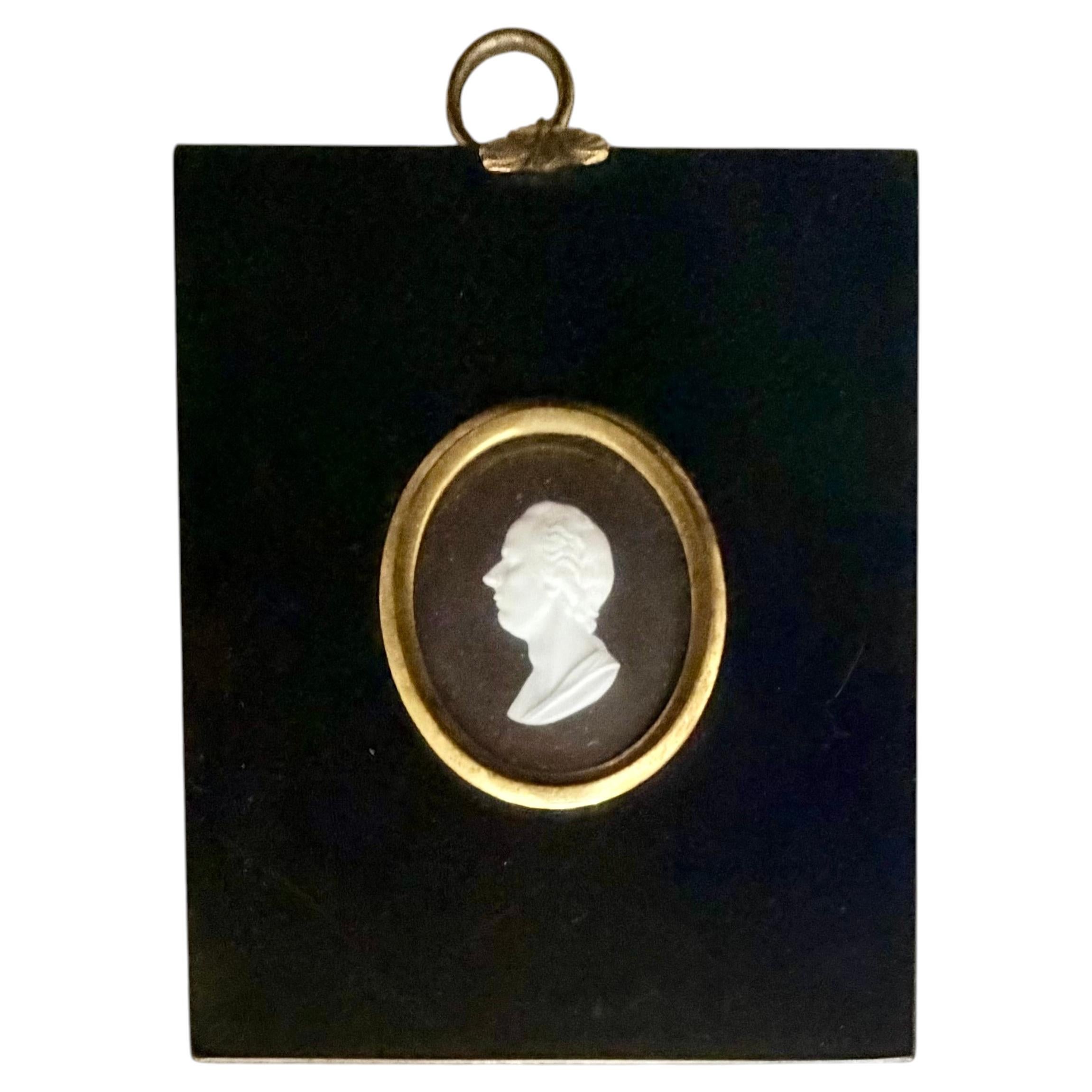 Glass Intaglio of William Pitt in Original Frame by James Tassie