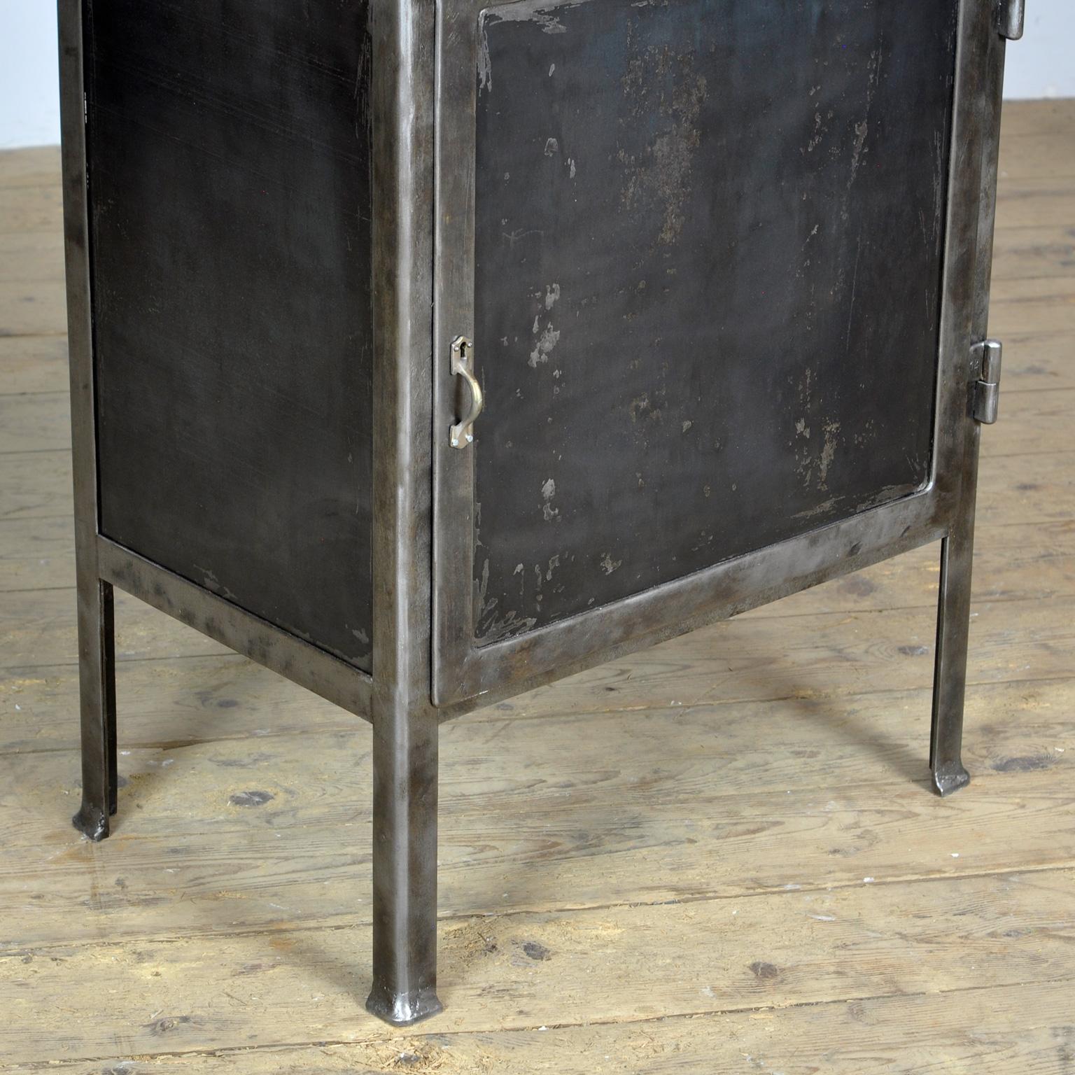 Glass & Iron Medical Cabinet, 1930s For Sale 1