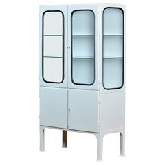Glass & Iron Medical Cabinet, 1970s