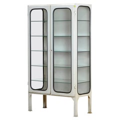 Glass & Iron Medical Cabinet, 1970s