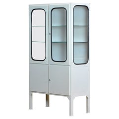 Glass & Iron Medical Cabinet, 1970s