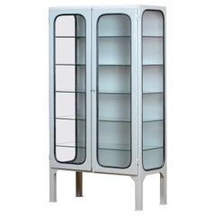 Armoire médicale en verre et en fer, 1970