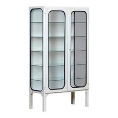 Glass & Iron Medical Cabinet, 1970s