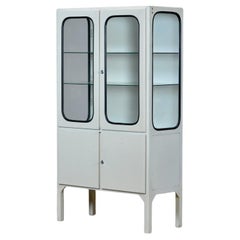 Glass & Iron Medical Cabinet, 1970s