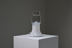 Glass Italian table lamp, 1970s Italy.